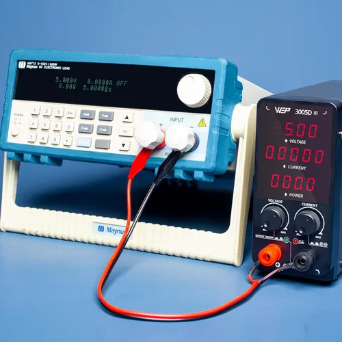 Vista 9 de WEP 3005D-III Fuente de alimentación DC variable 30.00V 5.0000A Fuente de alimentación de banco de alta precisión para laboratorio con clips