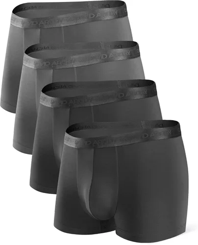 Vista 8 de DAVID ARCHY - Calzoncillos tipo bóxer para hombre (ultra suaves, con soporte, bolsillo, transpirables) en paquete múltiple Negro-a- 6.5