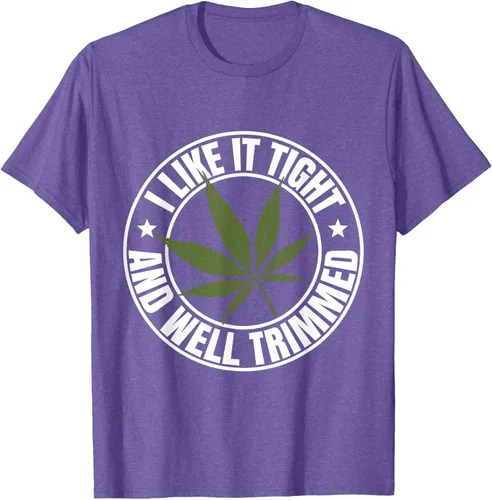 Vista 8 de Weed Cannabis Medical Marihuana I Like It Camiseta ajustada y recortada, Negro, S