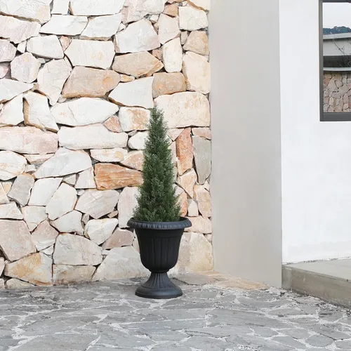 Vista 8 de Laiwot Árboles Topiarios Artificiales de Cedro de 3 Pies para Exteriores en Maceta, Árboles de Ciprés Falsos, Plantas de Hoja Perenne Artificiales