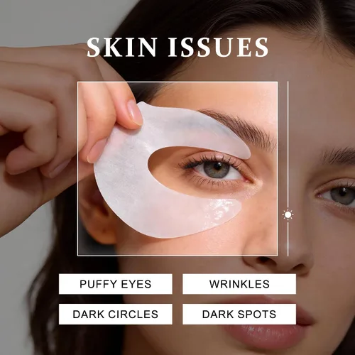 Vista 2 de Ycz Parches para debajo de los ojos (30 pares) – Máscaras de ojos con cafeína para ojos hinchados, ojeras y líneas finas, deshinchamiento