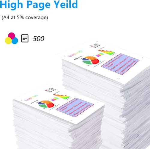 Vista 3 de NineLeaf Cartucho de tinta tricolor 57 remanufacturado compatible con HP Deskjet 450 5150 5550 5650 5850 9650 9670 9680 F4135 F4140 F4180 Copiadora