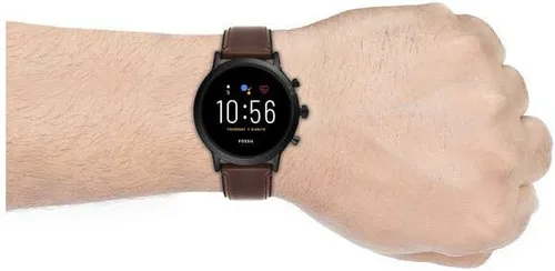 Vista 7 de Fossil 5ta Generación modelo Carlyle - Reloj inteligente con pantalla táctil, de acero inoxidable, con altavoz, con funciones de medición