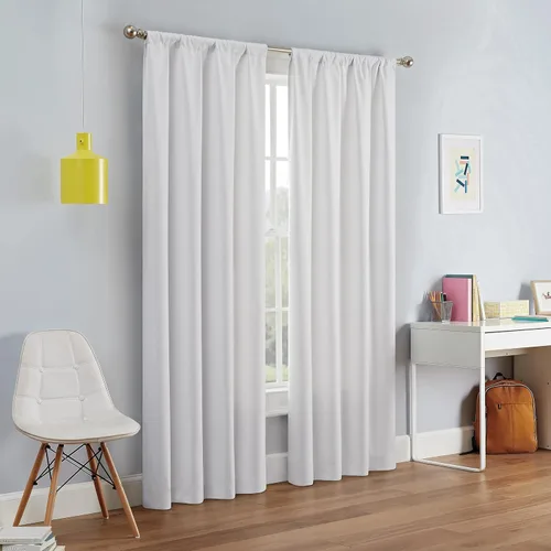 Vista 22 de ECLIPSE Kendall - Cortina térmica opaca moderna con bolsillo para cortinero, para dormitorio o sala de estar (1 panel), 42 x 54 pulgadas, alcachofa