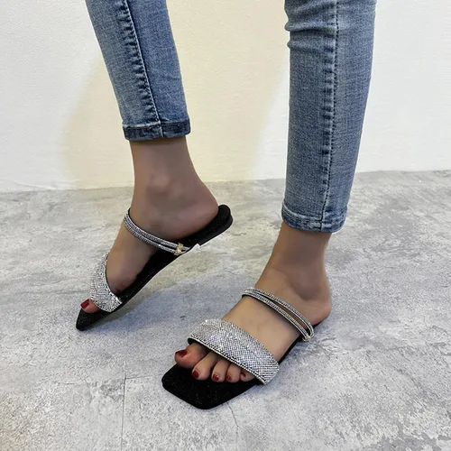 Vista 2 de Platform Sandal Ladies Fashion Dressy Leather Engraved Cross Platform ShoesSandalias Mujer Verano Planas Gladiador