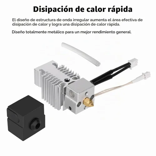 Vista 5 de Kit de hotend oficial Creality Ender 3 V3 SE, bloque calefactor de resistencia a alta temperatura de 260℃, kit de extrusor hot end ensamblado