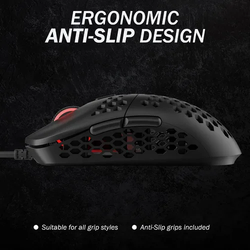 Vista 6 de HK Gaming - Mira M - Mouse para juegos ultraligero con 6 botones, 2.1 onzas