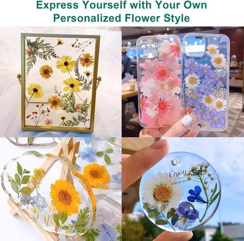 Vista 9 de Suziko Kit profesional de prensa de flores de 6 capas de 6.3 x 8.3 pulgadas, marrón, kit de prensado de flores para adultos y niños, gran regalo