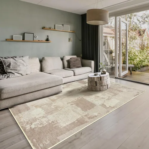 Vista 14 de GLN Rugs Bohemian - Troy - Alfombra de felpilla lavable a máquina, bohemio, lavable, antideslizante, alfombra de área de felpilla de pelo bajo
