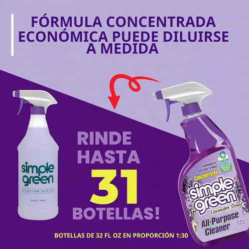 Vista 8 de Simple Green Limpiador Multiusos, 32 onzas líquidas (paquete de 3), lavanda, 96 onzas líquidas