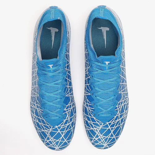 Vista 5 de lozoye Zapatos de fútbol de interior para hombre y mujer, tacos de fútbol de césped para niños grandes, botas de fútbol de tobillo alto AG FG TF