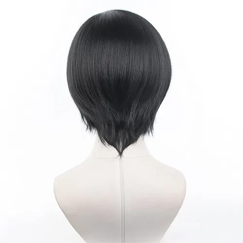 Vista 4 de XiongXiongLe ITOSHIRIN - Peluca de cosplay con bloqueo azul de anime, peluca corta de repuesto para niños, hombres, juegos de rol, fiesta diaria
