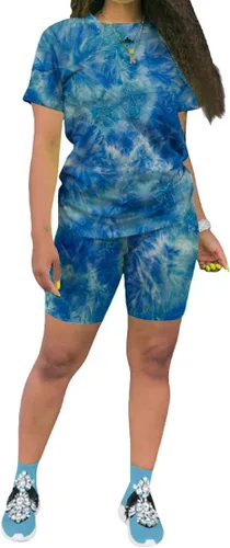 Vista 16 de KINIKO Conjunto deportivo de 2 piezas para mujer, casual, de moda, color sólido, camiseta de manga corta y pantalones Negro-a