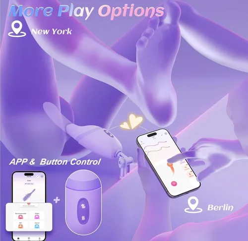 Vista 3 de Remote Control Realistic Adult for Women Today 9 Powerful Modes Thrusting Stimulation with Strong Suction Cup for Hands Free Play Electric Machine