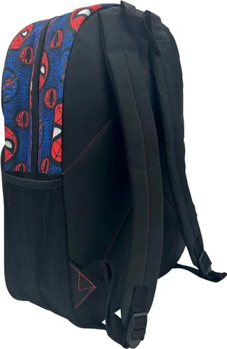 Vista 4 de Marvel Superheroes - Mochila escolar con licencia de 16 pulgadas para niños, Spiderman Negro, Mochilas de carga