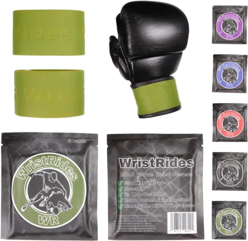Vista 2 de MMA - Fundas para correa de muñeca para guante, muñequeras, protección contra arañazos reutilizable, extensor de vida útil del guante, patente