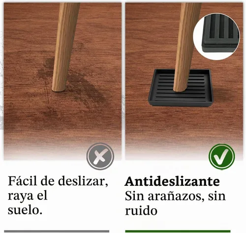 Vista 3 de Elevadores de cama resistentes, juego de 8, elevadores cuadrados apilables