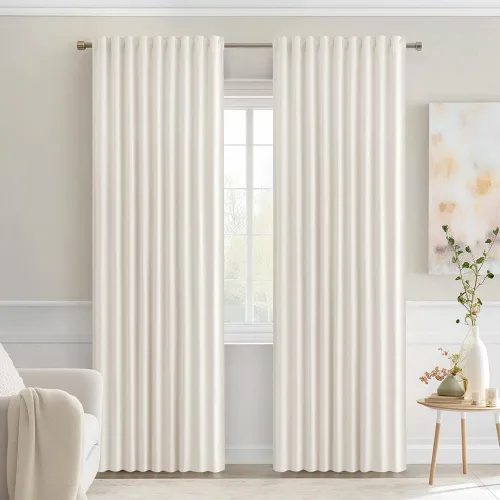 Vista 85 de MIULEE Cortinas opacas con pestaña trasera de 63 pulgadas de largo, juego de 2 paneles para sala de estar, dormitorio, privacidad, bolsillo