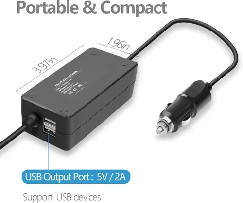 Vista 6 de Hanatora Cargador de batería para coche DJI Phantom 4/Pro V2.0/Pro+/Advanced/Advanced Plus/Obsidian Drone Batería y mando a distancia, USB Portátil