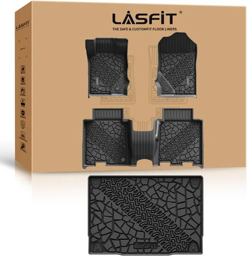 Vista 12 de LASFIT Alfombrillas delanteras para Ford F-150 2015-2026 F150 Lightning 2022-2025 SuperCrew & Super Cab Alfombra para todo tipo de clima, tapetes