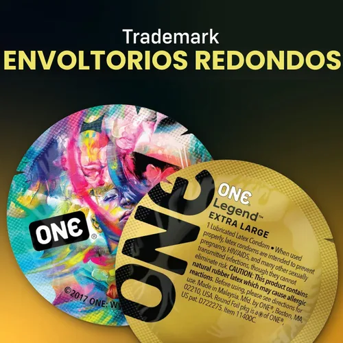 Vista 6 de ONE® Condones Legend XL Preservativos de látex extra grandes, paquete de 12
