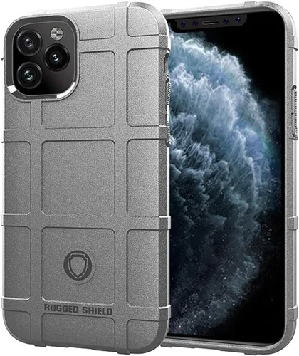 Vista 9 de Funda protectora táctica para iPhone 11 (serie Rugged Shield), TPU gruesa y sólida, funda protectora táctica para iPhone 11 (6.1 pulgadas), arcilla