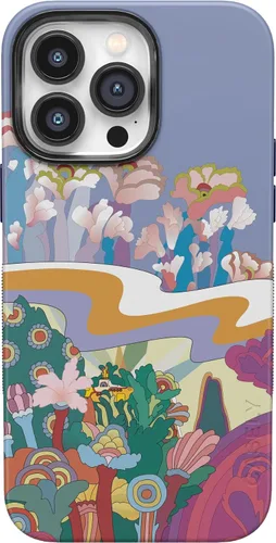 Vista 52 de Casely Funda para iPhone 14 Pro Viva La Vida Frida Kahlo Collage Floral Compatible con MagSafe Diseño protector audaz