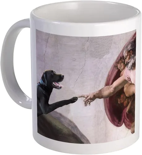 Vista 4 de CafePress Black Lab Mug Taza de café de cerámica de 11 oz (11.0 fl oz)