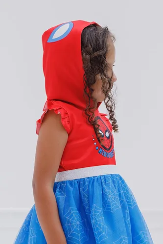 Vista 4 de Marvel Spider-Man Spider-Gwen Ghost Spider - Vestido de tul de malla para niñas pequeñas y grandes