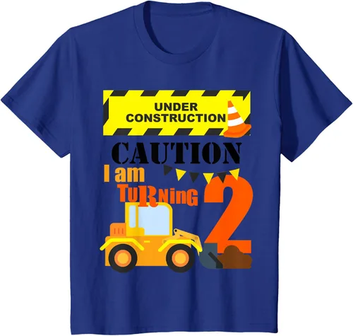Vista 17 de Camiseta para niño de 2 años de edad con excavadora de cumpleaños para niños de 2ª construcción, Blanco, Kids 2