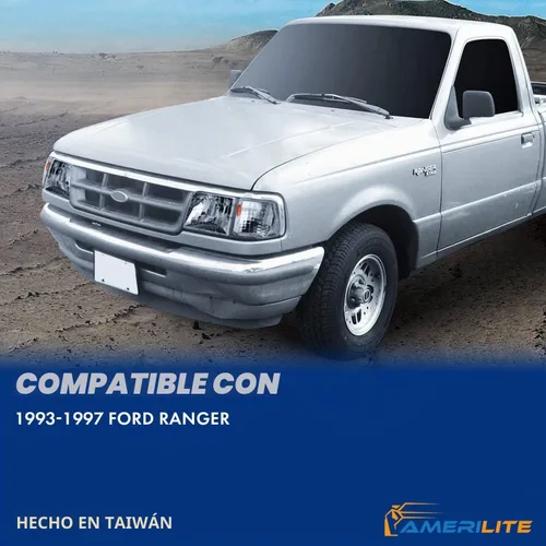 Vista 6 de AmeriLite Faros Halógenos de Repuesto y Conjunto de Esquina Para Camioneta Ford Ranger 93-97 - Lado del Pasajero y del Conductor, Conjunto de Luces