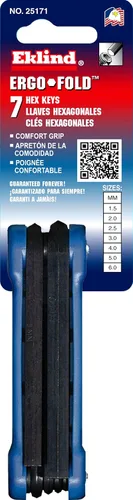 Vista 2 de EKLIND 25171 Llave hexagonal plegable Ergo-Fold Allen - Juego de 7 piezas Métricas MM tamaños 1.5-6