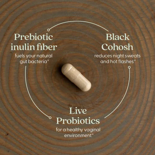 Vista 3 de New Chapter All-Flora - Probiótico para el equilibrio de la menopausia, probióticos ultraconcentrados para mujeres con cohosh negro