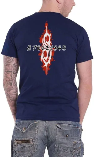 Vista 6 de Slipknot Camiseta ajustada para hombre 20th Anniversary Tattered & Torn (Back Print) Negro