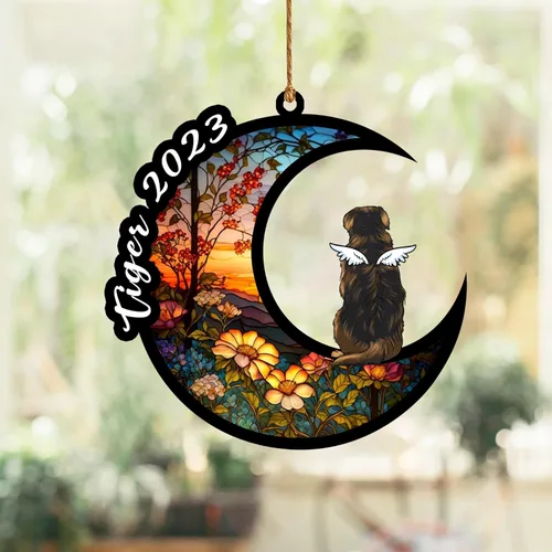 Vista 129 de Nazenti Atrapasoles conmemorativo para perros, adornos de Navidad personalizados para perros, adorno de Navidad, regalos conmemorativos para perros