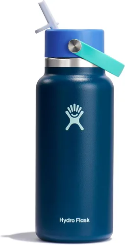 Vista 30 de Hydro Flask de boca ancha con tapa Flex de pajita de 24 onzas Agave
