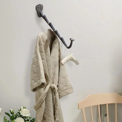 Vista 7 de Estante de secado de hierro fundido resistente para montaje en pared, estilo vintage, ahorro de espacio, para sala de estar, balcón, baño, cuarto