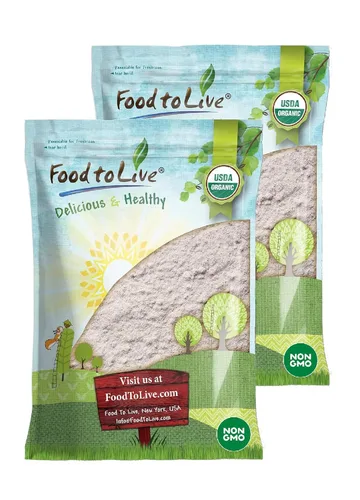 Vista 9 de Food to Live Harina de arroz integral orgánica sin gluten, 12 onzas, harina integral sin OMG, comida fina, vegana, a granel. Ideal para cocinar