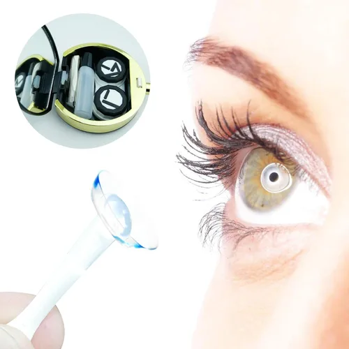 Vista 7 de Estuche para lentes de contacto – Caja de almacenamiento portátil premium para contactos oculares – Funda de contacto definitiva para tres pares