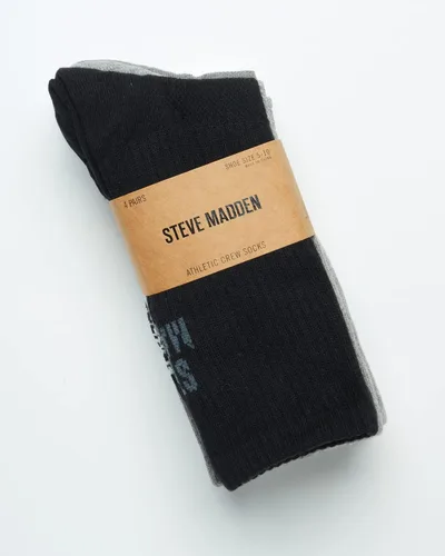 Vista 3 de Steve Madden Women's Socks Athletic Performance Running Socks Cushion Crew Socks for Women (4 Pack)