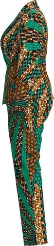 Vista 6 de XIAOHUAGUA Trajes africanos para mujer, conjunto de 2 piezas con estampado de Ankara Fs1496