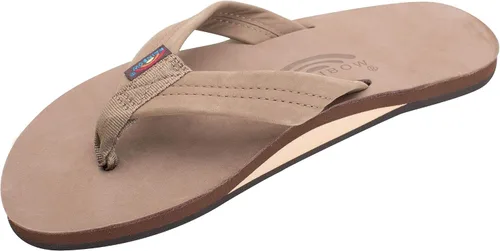 Vista 10 de Sandalias Rainbow para hombre de una sola capa de cuero Premier Cafe