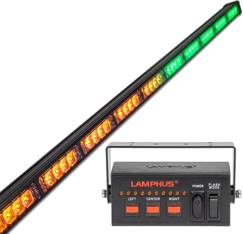 Vista 34 de lamphus SolarBlast sbls64 29" 24 W LED Advertencia Tráfico de Emergencia Advisor – Barra de luz ámbar azul, Azul