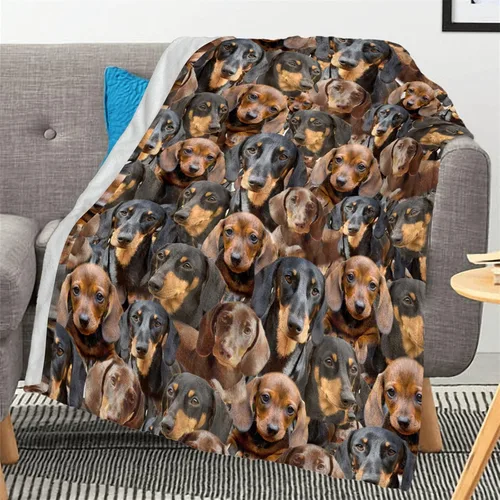 Vista 15 de Airedale - Manta de regalo para perro, linda manta de franela estampada para cama, sofá, sofá