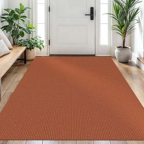 Vista 180 de EARTHALL Alfombra tejida de 2 x 3 pies, lavable para entrada, alfombra trenzada antideslizante, alfombra para puerta interior y exterior, alfombra