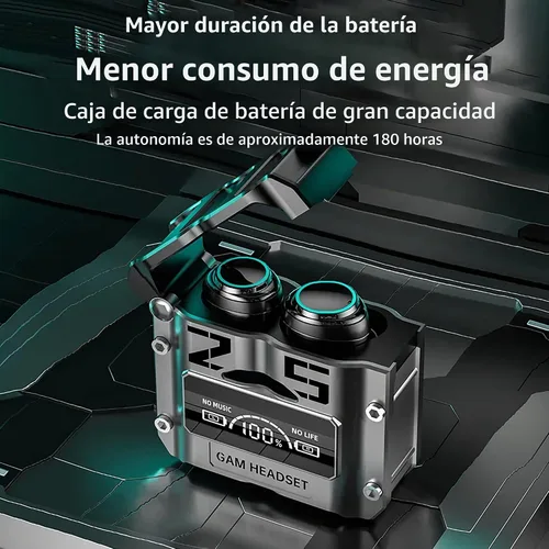 Vista 2 de M25 BT5.3 - Auriculares deportivos inalámbricos con cancelación de ruido ambiental, IPX7 impermeable, estéreo Bluetooth, 4 micrófonos integrados