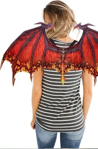 Vista 11 de Himine Alas de dragón no tejidas para adultos Cosplay Props