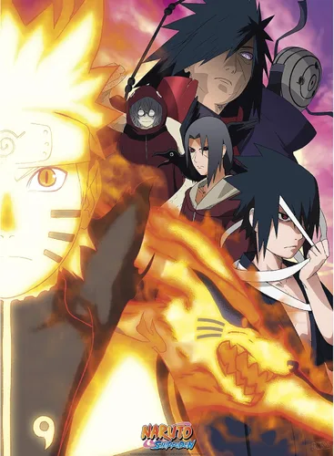 Vista 2 de ABYSTYLE Naruto Shippuden - El juego de pósteres en caja incluye 2 mini pósteres sin marco de 15 x 20.5 pulgadas con Naruto, Sasuke, Sakura, Kakashi