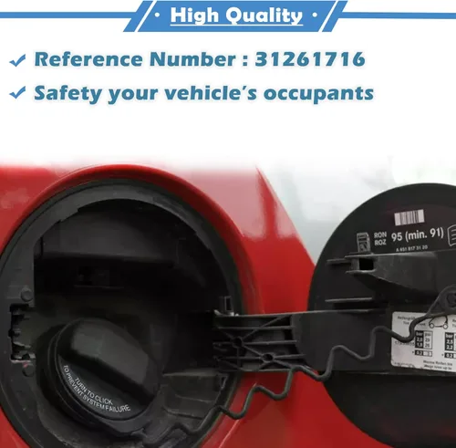 Vista 6 de Tapa de llenado de depósito de combustible de gasolina compatible con Volvo 04-18 S60 / 2016 S60 Cross Country / 07-15 S80 / 15-18 V60 Cross Country