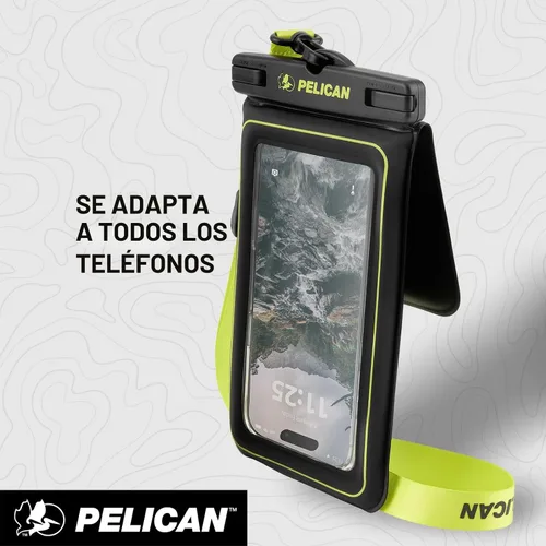 Vista 6 de Pelican Marine - Bolsa impermeable para teléfono IP68 con bolsillo de almacenamiento (grande) - Estuche impermeable flotante para teléfono